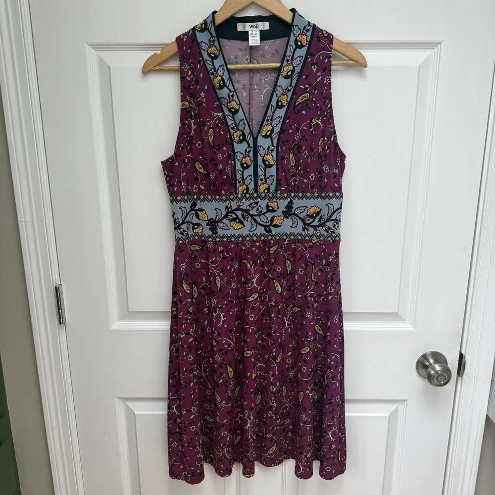 WISP,  WOMENS,  STRETCHY,  SLEEVELESS,  V-NECK,  A-LINE DRESS,  SIZE 10 - Picture 2 of 9